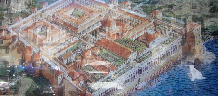 Pic of a poster showing what the old city must have looked like