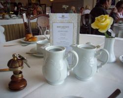 Breakfast in the exquisite Hotel Toplice in Bled, Slovenia