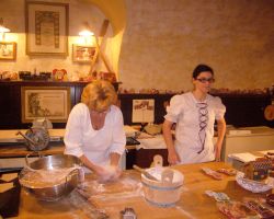 Gostilna Lectar hard at work in the Living Museum, Radovljica, Slovenia