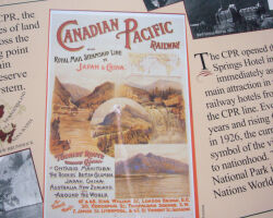 Old poster of Rocky Mountain Railway in Canada