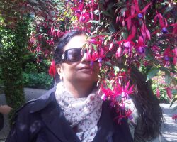 Geeta Subramanium In Butchart Gardens British Columbia